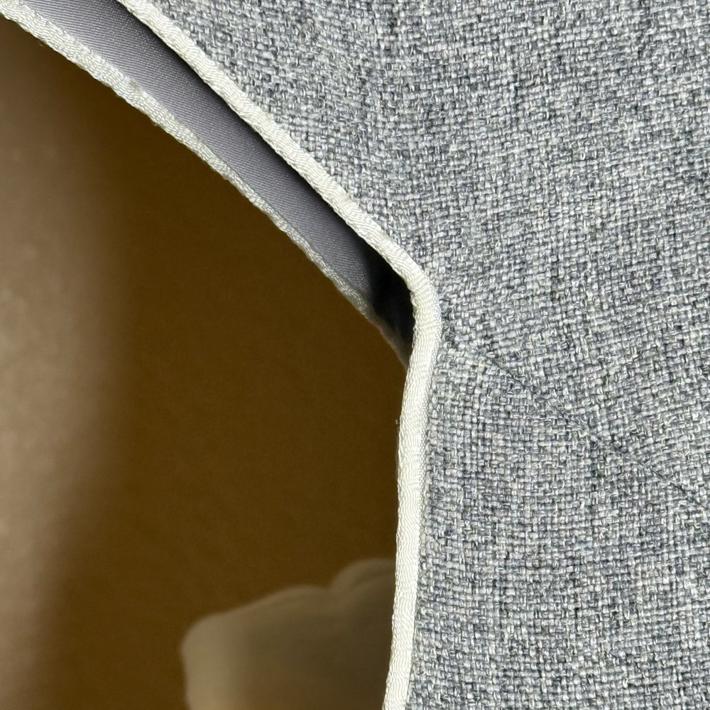 Valleygirl Gray Peplum Blouse with piping Trim - Picture 6 of 11